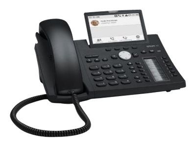 snom D385 - VoIP-Telefon - mit Bluetooth-Schnittstelle - SIP - 12 Leitungen - schwarz blau 