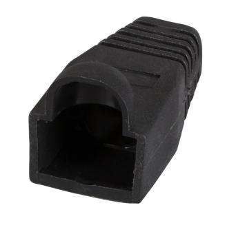 Knickschutztülle RJ45 schwarzmit Rastnasenschutz, VPE 100 