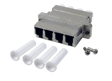 Kupplung LC 4-fach SinglemodeMetallgehäuse: SC-Duplex 