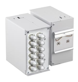 Frontblende für 6 x SC-D, LC-Quad mit 1,7mm ØSchraublöcher 