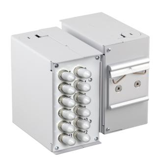 Frontblende für12 x SC-S, LC-D, E2000® mit 1,7mm Ø Schraublöcher 