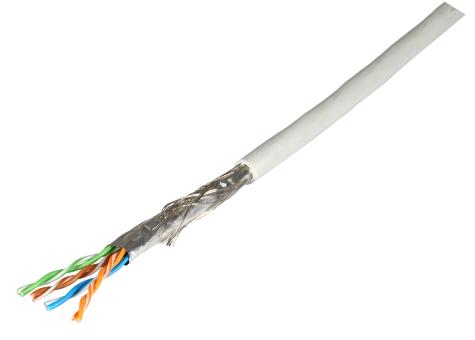 Patchkabel Cat5e SF/UTP UC 3004x2xAWG26, FRNC-B, grau, 100m 