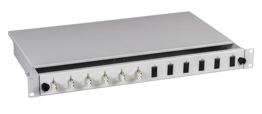 Spleißbox LC 50/125µ a., OM348xPigt. abgesetzt / 24xKuppl. 