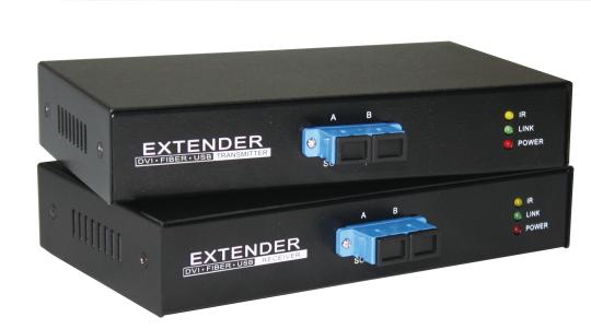 KVM Fiber Extender DVI-USB, bis 1000m, SC-dupl.,MMKVM Fiber Extender DVI-USB, up to 1000m, SC-dupl., 