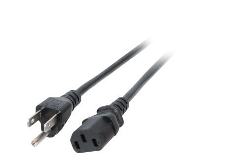 Netzleitung USA/NEMA-C13,schwarz, 1.8 m, 3SJT AWG14x3C 