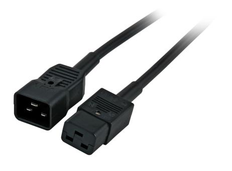 Kaltgeräteverlängerung C20-C19St-Bu,schwarz, 5m, 3x1.50mm² 