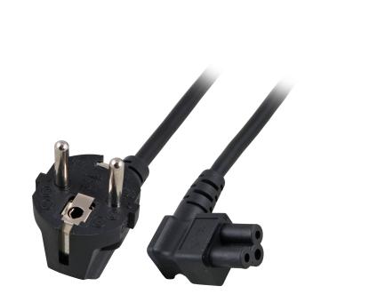 Netzleitung CEE 7/7 90°-C5 90°,schwarz, 5 m, 3 x 0.75 mm² 