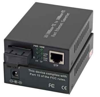 Media Converter RJ45-STP/SC2km, Fast Ethernet,MM 