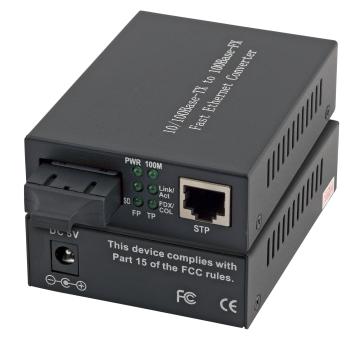 Media Converter Gigabit SM10/100/1000T - 1000Base LX-SC 