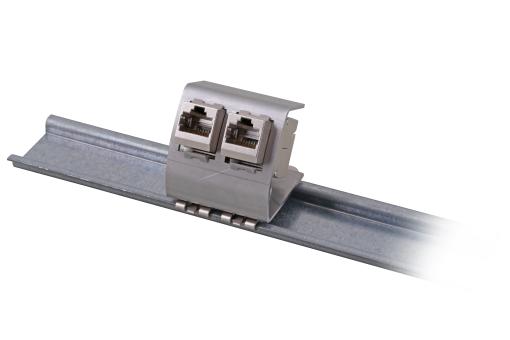 Hutschienenadapter für2x Keystone 