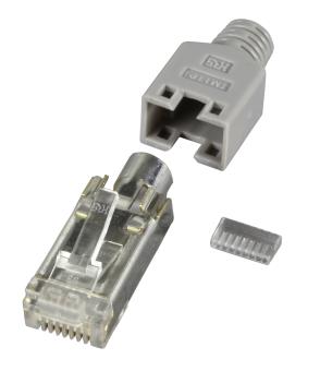 RJ45-Hirose Stecker TM11 grau100 Stk, 3 Elemente, Cat. 5e 