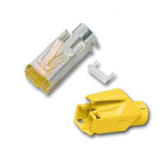 RJ45-Hirose Stecker TM31 gelb,100 Stk, 3 Elemente, Cat.6A 