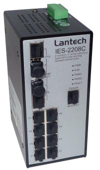 Managed Industrial Switch 8 10/100TX + 210/100/1000T Dual Speed SFP, -20°C ~ +60°C 