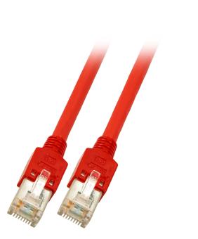 RJ45 Crossover Patchkabel SF/UTP,Cat.5e, TM11, UC300, 1,5m, rot 