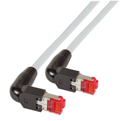 Patchkab.2xRJ45 90° 1:1, blau10m 