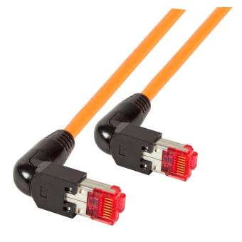 Patchkab.2xRJ45 90° 1:1, rot10m 