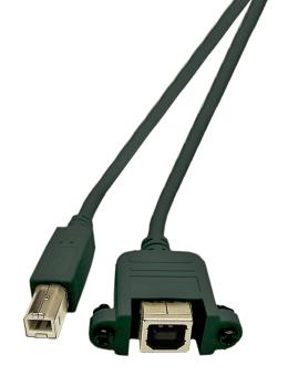 USB B Stecker / B Einbaubuchse0,5m, High Speed USB2.0 