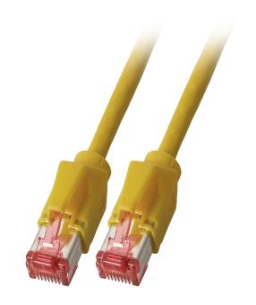 RJ45 Patchkabel S/FTP, Cat.6A, TM21,Leoni-Kerpen F6-90 S/F, 20,0m, gelb 