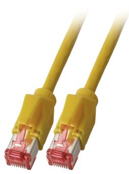 RJ45 Patchkabel S/FTP, Cat.6A, TM21,Dätwyler 7702, 1m, gelb 