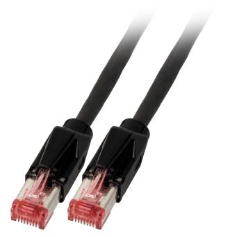 RJ45 Patchkabel HRS TM21 S/FTPDätwyler 1200MHz 0,25m schwarz 