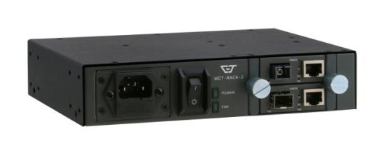 Rack Chassis für MCT Konverter, 2 Slots Unmanaged, 1 HE, 10" 