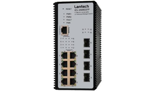 Switch 8x RJ45 10/100Mbit/s +4x SFP Gigabit Ports 