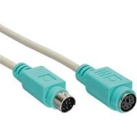 PS/2 Verlängerung, Stecker / Buchse, PC99, grüne Stecker, 2m 