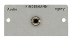 Anschlussblenden Audio 3,5 mm Klinke  mit Lötanschluss (50x50 mm - Aluminium eloxiert) Audio 3,5 mm 