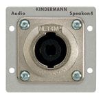 Anschlussblenden mit Lötanschluss (50x50 mm - Aluminium eloxiert) Audio Speakon - 4pol 