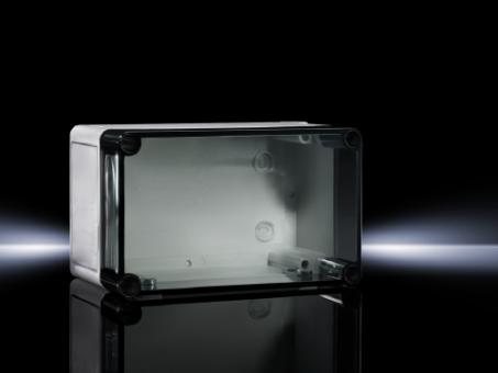 Polycarbonat-Gehäuse PK, transparenter Deckel, BHT 182x180x90 mm 