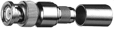 BNC-Kabelstecker Cr/Cr 75 Ohm 