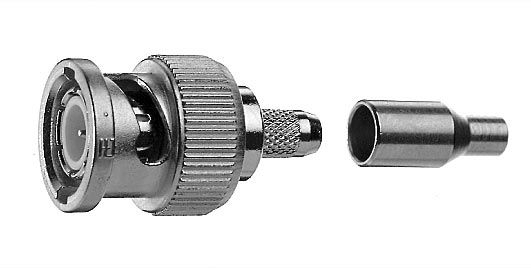BNC-Kabelstecker Cr/Cr   75 OHM 