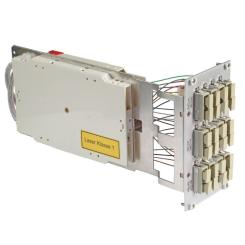 Moduleinschub 3HE/7TE , 6x SC(D) Erika Violett , 12x Pigtail 50/125µ OM4 