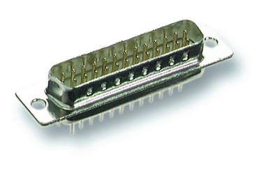 D-Sub Lötstecker 25pol.Printmontage, EDS 25 PP 