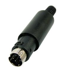 Mini-DIN-Stecker 8-poligED-DIO-M/08 m. Zugentlastung 