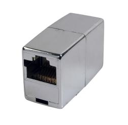 Modular Kupplung RJ45 UTP Bu/Bu8/8, metallfarben, 1:1 