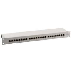 Patchpanel 24xRJ45 1HE Cat.6A,RAL7035 grau, 