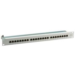 Patchpanel 24xRJ45 1HE Cat.6,Class E 250 MHz,RAL7035, 