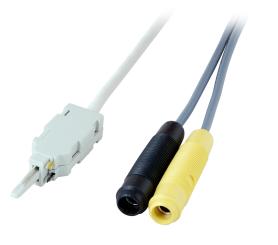 Prüfschnur 2/2 2poligmit 2 Buchsen 4mm 1,0m 