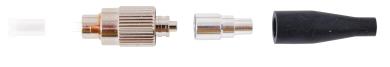 FC/PC-Stecker Singlemode, schwarzeKnickschutztülle 