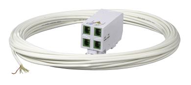 FTTH Hutschienenadapter,2x SC/APC Kupplung, Laser-schutz integriert,15m Drop Cable vorkonfektioniert 