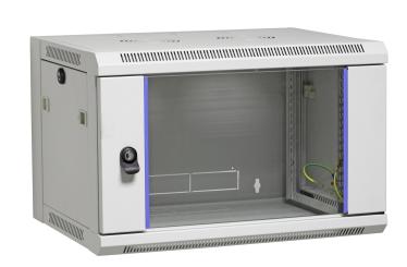 19" Wandgehäuse 9HE, Tiefe 450 mm,Flat Pack, RAL7035 * ZERLEGTE LIEFERUNG * 