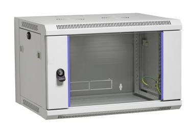 19" Wandgehäuse 12HE, Tiefe 600 mm,Flat Pack, RAL7035 * ZERLEGTE LIEFERUNG * 