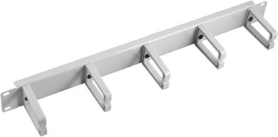 Kabelführungspanel RAL 7035mit 5 Kabelführungsbügeln 70mm 