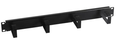 Kabelführungspanel RAL 9005schwarz, 4 Bügel 