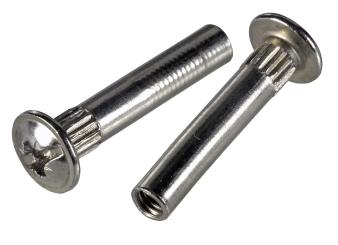 Linsenkopf-Hülsenmutterm. Schlitz, M4x7, (Spleissbox) 