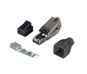 Feldkonfektionierbarer SteckerRJ45 Cat.6 AWG22 - 27, Zinkdruckguß 