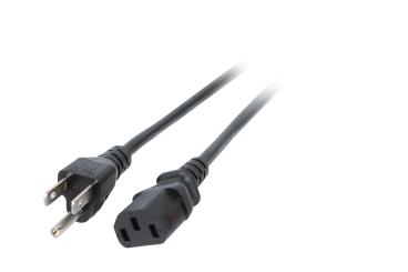 Netzleitung USA/NEMA-C13 180°,schwarz, 1.8 m, SVT AWG18x3C 