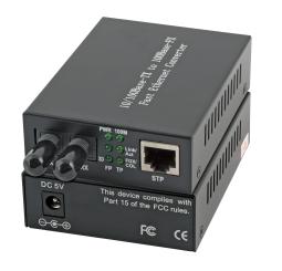 Media Converter RJ45-STP/ST,1300nm/2km, Fast Ethernet 