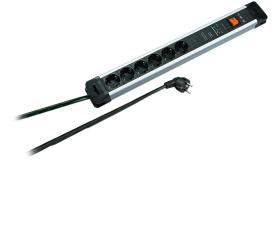 6-fach Tischsteckdosenleistemit ÜSS 2,00 m Zuleitung 